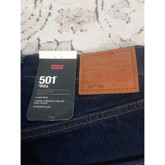 Levi’s Premium 501 ’90s Selvedge Jeans Women’s 26x36 Dark Wash NWT - Picture 5 of 6